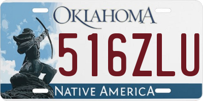 OK license plate 516ZLU