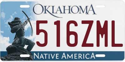 OK license plate 516ZML