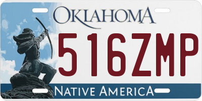 OK license plate 516ZMP