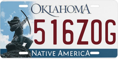 OK license plate 516ZOG