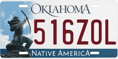 OK license plate 516ZOL