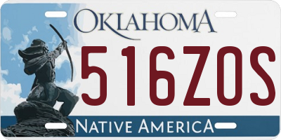 OK license plate 516ZOS