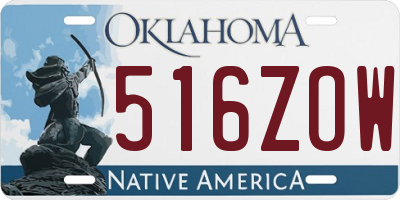 OK license plate 516ZOW