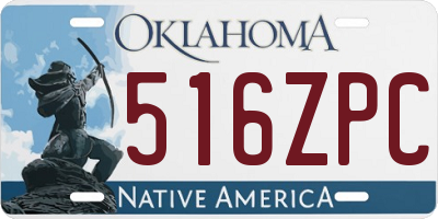 OK license plate 516ZPC