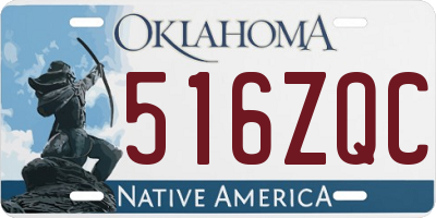 OK license plate 516ZQC