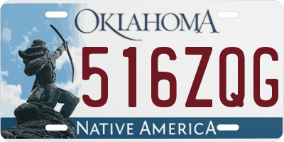 OK license plate 516ZQG