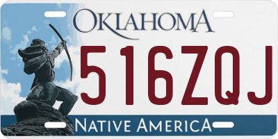 OK license plate 516ZQJ