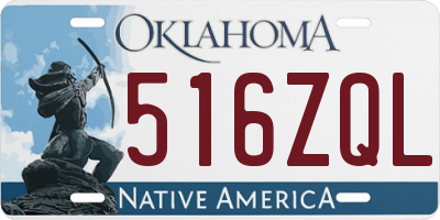 OK license plate 516ZQL