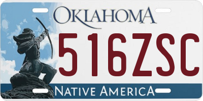 OK license plate 516ZSC