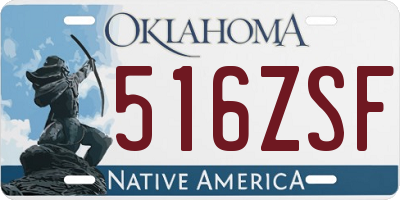 OK license plate 516ZSF