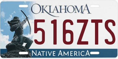 OK license plate 516ZTS