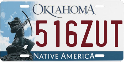 OK license plate 516ZUT