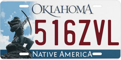 OK license plate 516ZVL