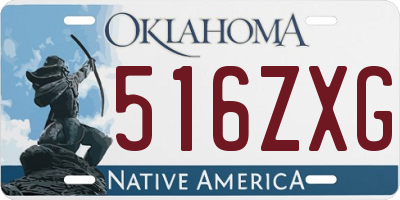 OK license plate 516ZXG