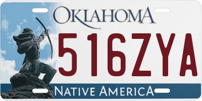 OK license plate 516ZYA