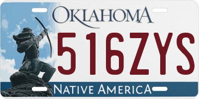 OK license plate 516ZYS