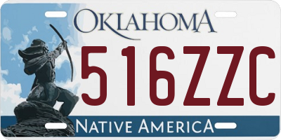 OK license plate 516ZZC