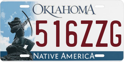 OK license plate 516ZZG
