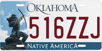 OK license plate 516ZZJ
