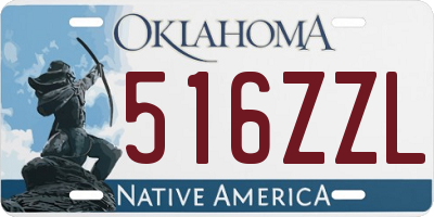 OK license plate 516ZZL