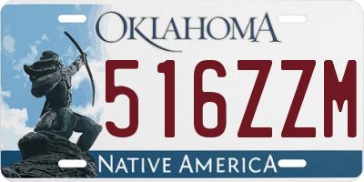 OK license plate 516ZZM