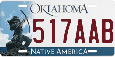 OK license plate 517AAB