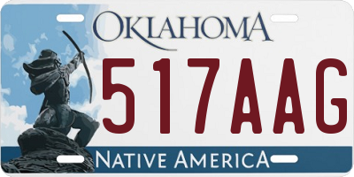 OK license plate 517AAG
