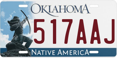 OK license plate 517AAJ