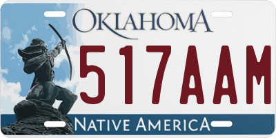 OK license plate 517AAM