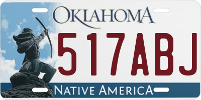 OK license plate 517ABJ