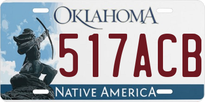 OK license plate 517ACB