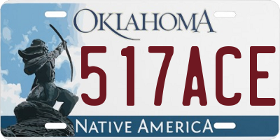 OK license plate 517ACE