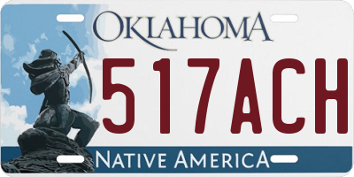 OK license plate 517ACH