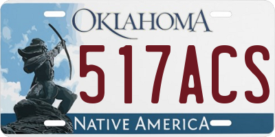 OK license plate 517ACS