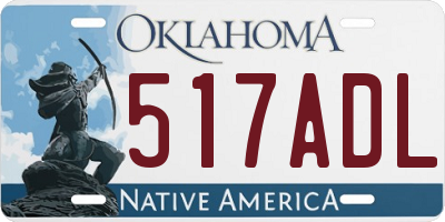 OK license plate 517ADL