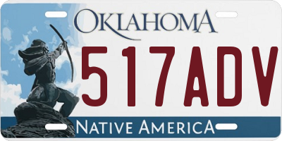 OK license plate 517ADV