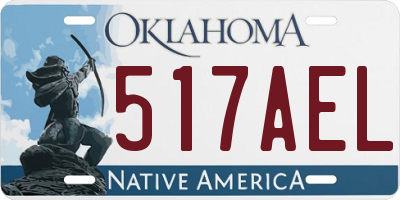 OK license plate 517AEL