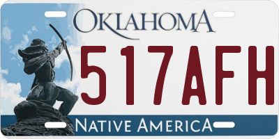OK license plate 517AFH