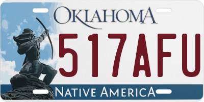 OK license plate 517AFU
