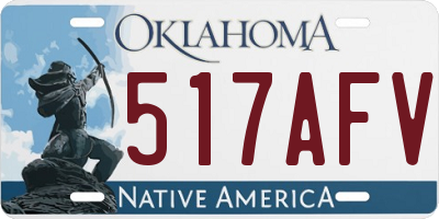 OK license plate 517AFV