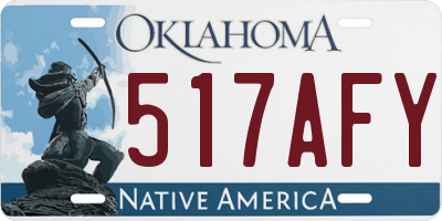 OK license plate 517AFY
