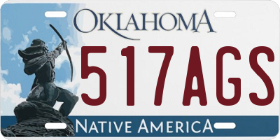 OK license plate 517AGS