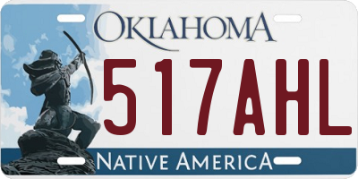 OK license plate 517AHL