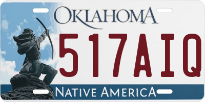 OK license plate 517AIQ