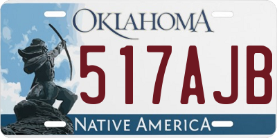 OK license plate 517AJB