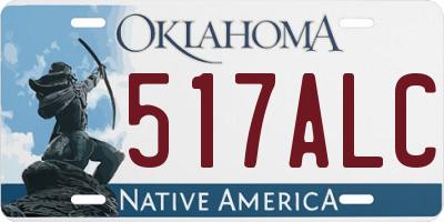 OK license plate 517ALC