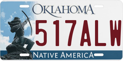 OK license plate 517ALW