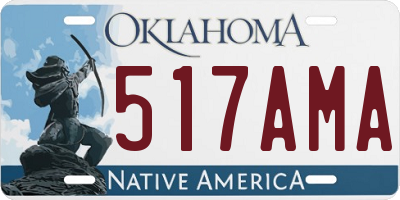 OK license plate 517AMA
