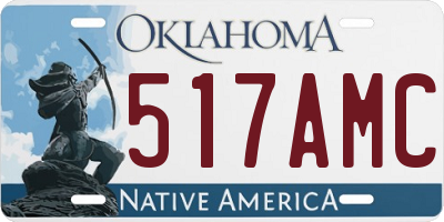 OK license plate 517AMC