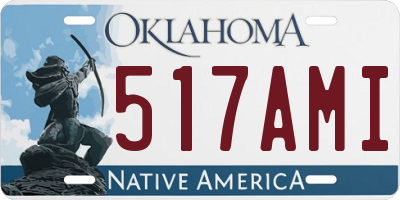 OK license plate 517AMI